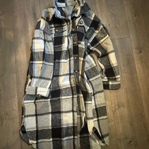 Plaid Longline Shacket